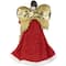 18" Unlit Red and Green Angel with Wreath Christmas Tree Topper